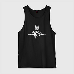 Мужская майка Stray: White Logo