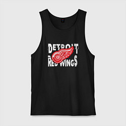 Майка мужская хлопок Детройт Ред Уингз Detroit Red Wings, цвет: черный