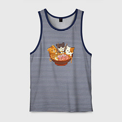 Мужская майка Kawaii Cat Ramen