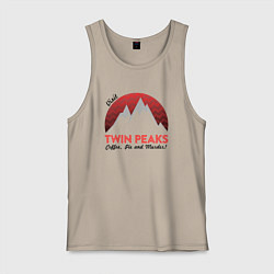 Майка мужская хлопок Твин Пикс 2022 ltd, цвет: миндальный