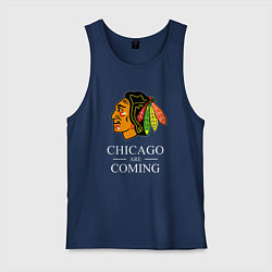 Мужская майка Chicago are coming, Чикаго Блэкхокс, Chicago Black