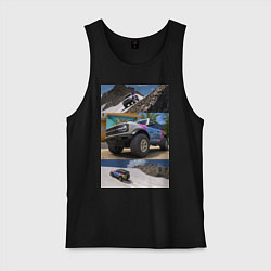 Майка мужская хлопок FORZA HORIZON 5 BRONCO, цвет: черный