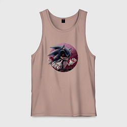 Майка мужская хлопок Sonic Exe Video game Rose, цвет: пыльно-розовый