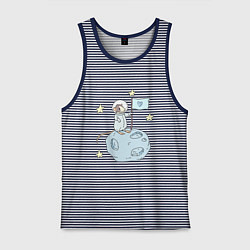 Мужская майка Мышь-космонавт