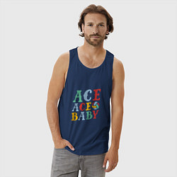 Майка мужская хлопок Ace Ace Baby, цвет: тёмно-синий — фото 2