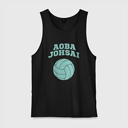 Майка мужская хлопок Aoba Johsai, цвет: черный