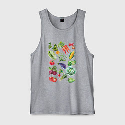 Мужская майка Акварельная иллюстрация Овощи