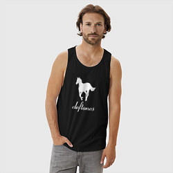 Майка мужская хлопок Deftones лошадь, цвет: черный — фото 2