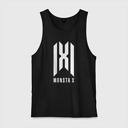 Майка мужская хлопок Monsta x logo, цвет: черный