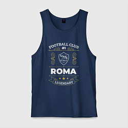Майка мужская хлопок Roma FC 1, цвет: тёмно-синий