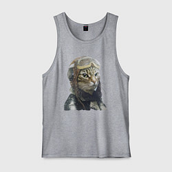 Мужская майка Кот - пилот The pilot Cat