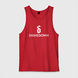 Майка мужская хлопок Shinedown логотип с эмблемой, цвет: красный