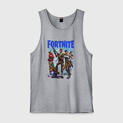 Майка мужская хлопок FORTNITE ПЕРСОНАЖИ ИГРЫ, цвет: меланж