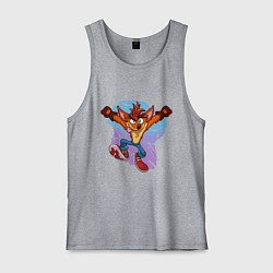 Майка мужская хлопок Crash Bandicoot - Its About Time, цвет: меланж