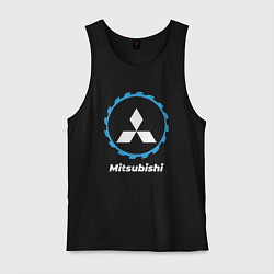 Майка мужская хлопок Mitsubishi в стиле Top Gear, цвет: черный