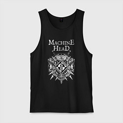 Майка мужская хлопок Machine Head арт, цвет: черный