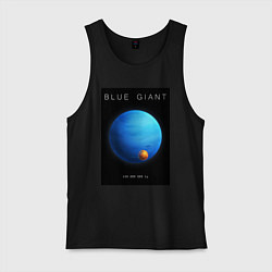 Майка мужская хлопок Blue Giant Голубой Гигант Space collections, цвет: черный