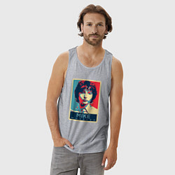 Майка мужская хлопок Stranger Things Майк, цвет: меланж — фото 2