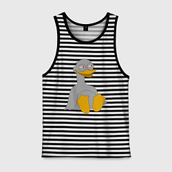 Мужская майка Два весёлых гуся СЕРЫЙ