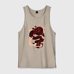 Мужская майка Японский красный Дракон JAPAN Dragon