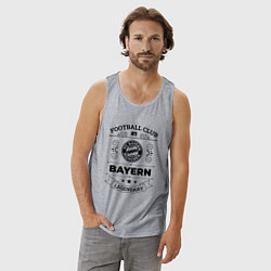 Майка мужская хлопок Bayern: Football Club Number 1 Legendary, цвет: меланж — фото 2