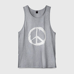 Майка мужская хлопок Pacific symbol white, цвет: меланж