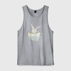 Мужская майка Кролик в чашке