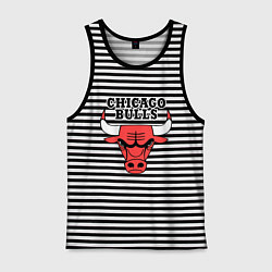 Майка мужская хлопок Chicago Bulls, цвет: черная тельняшка
