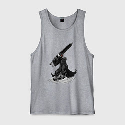 Майка мужская хлопок Berserk the Black Swordsman, цвет: меланж