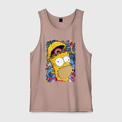 Мужская майка Мозг Гомера Симпсона - постер