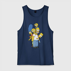 Мужская майка Прикольная семейка Симпсонов