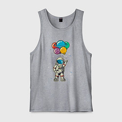 Мужская майка Космонавт на воздушных шариках