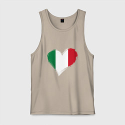 Мужская майка Сердце - Италия