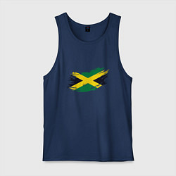 Майка мужская хлопок Jamaica Flag, цвет: тёмно-синий