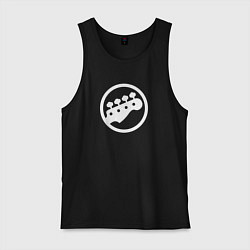 Мужская майка Голова бас-гитары в круге