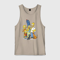 Мужская майка Семейка Симпсонов встречает Новый Год!