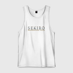 Майка мужская хлопок Секиро лого, цвет: белый