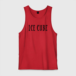 Майка мужская хлопок Ice Cube - logo, цвет: красный