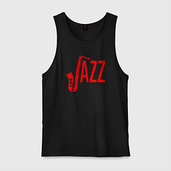 Майка мужская хлопок Jazz - труба, цвет: черный