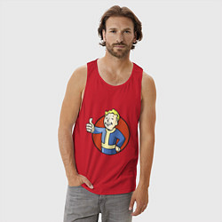 Майка мужская хлопок Vault boy like, цвет: красный — фото 2