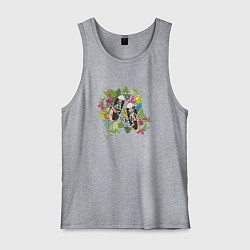 Майка мужская хлопок Весенние кеды, цвет: меланж