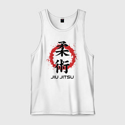 Мужская майка Jiu jitsu red splashes logo