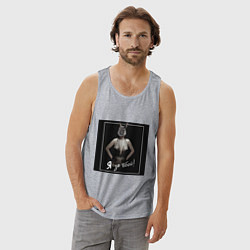 Майка мужская хлопок Белочка пришла, цвет: меланж — фото 2