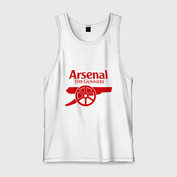 Майка мужская хлопок Arsenal: The gunners, цвет: белый