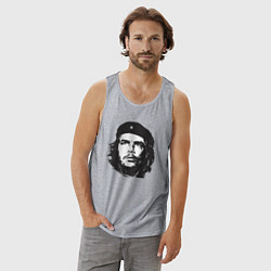 Майка мужская хлопок Че Гевара - рисунок, цвет: меланж — фото 2