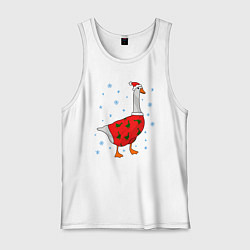 Мужская майка Гусь новогодний