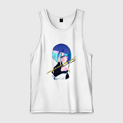 Мужская майка Люси в профиль - Киберпанк