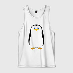 Майка мужская хлопок Красивый пингвин, цвет: белый