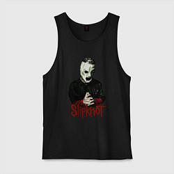 Майка мужская хлопок Slipknot mask, цвет: черный