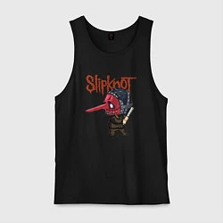 Майка мужская хлопок Slipknot mask art, цвет: черный